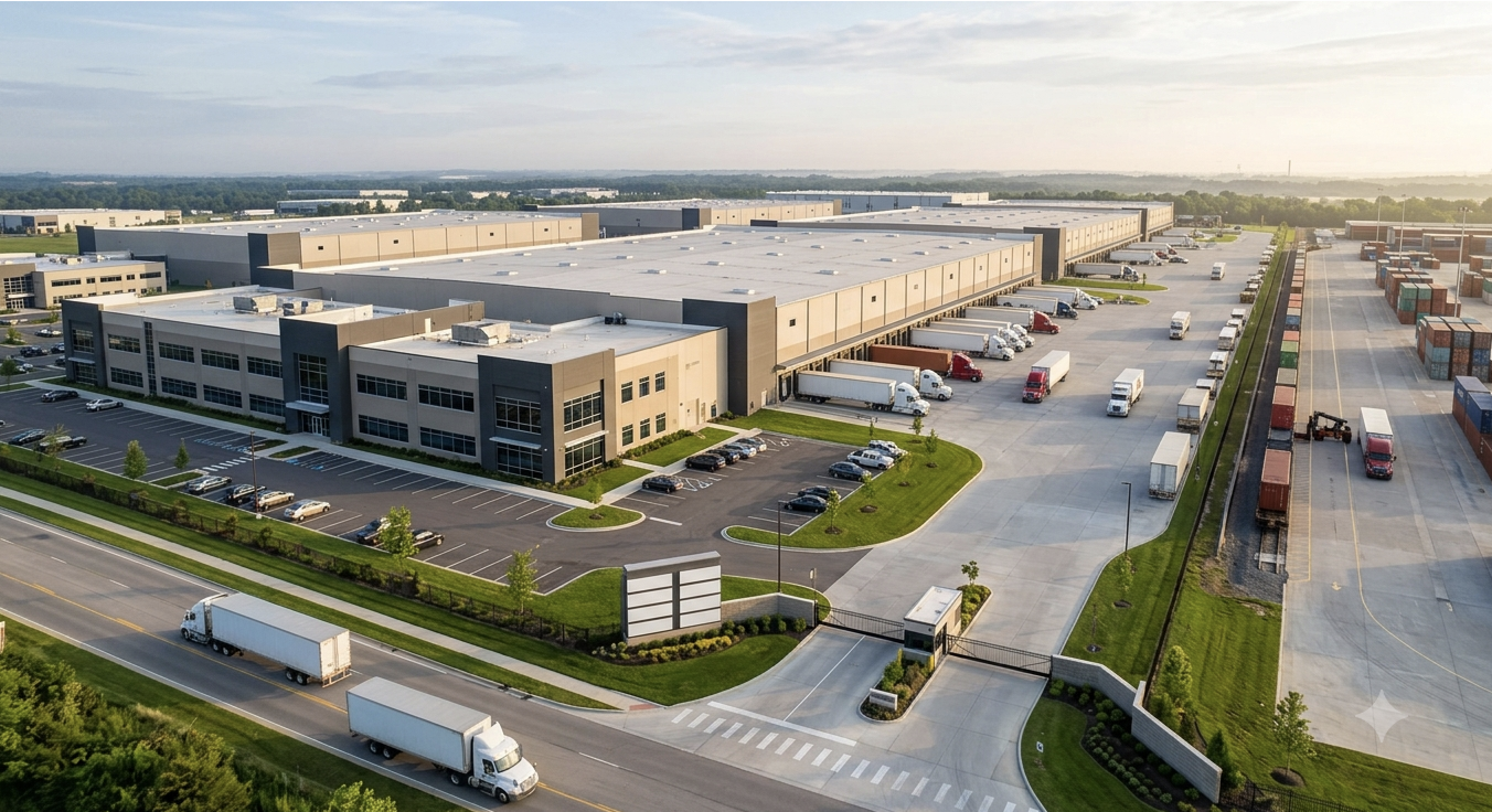 Modern industrial manufacturing, logistics and supply chain infrastructure